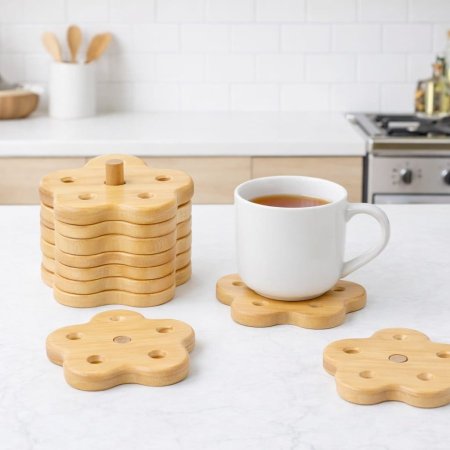 طقم كوسترات شكل وردة